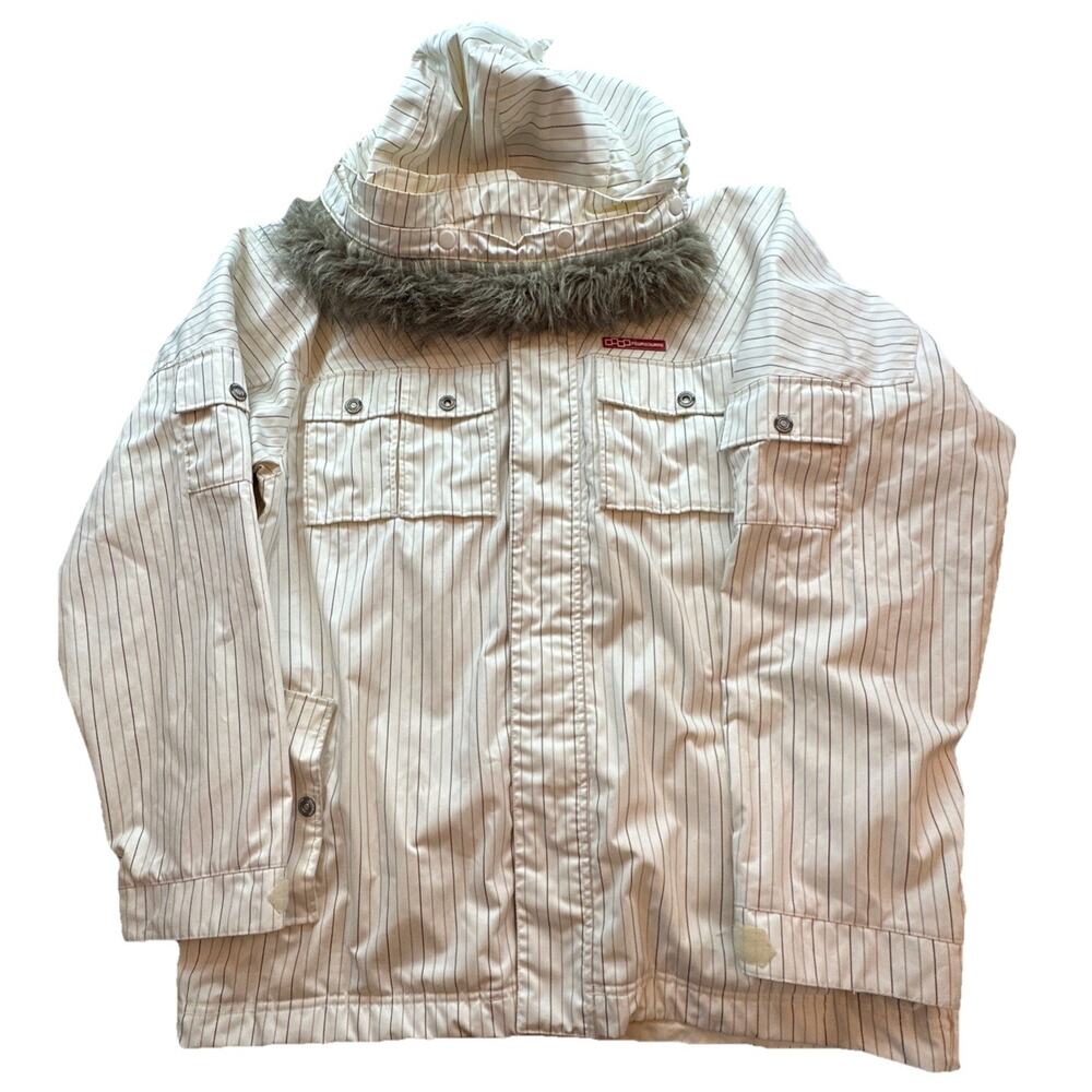 FourSquare Outerwear Jacket Mens Large Snowboarding 10K Removable Faux Fur Hood